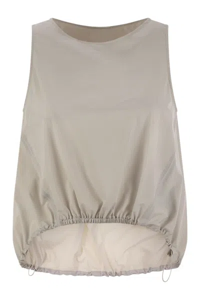 HERNO HERNO SLEEVELESS TOP IN TECH TRAIT