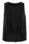 Herno Sleeveless Top In Tech Trait In Black