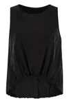 Herno Sleeveless Top In Tech Trait In Black