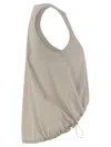 Herno Sleeveless Top In Tech Trait In Ice