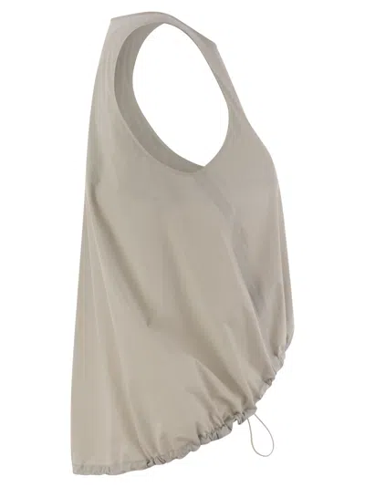 HERNO SLEEVELESS TOP IN TECH TRAIT