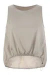 Herno Sleeveless Top In Tech Trait In Ice