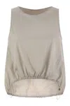 Herno Sleeveless Top In Tech Trait In Ice