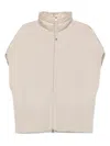 Herno Sleeveless Zip-front Vest In Brown