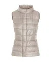 Herno Sleeveless Zipper Down Jacket In Nude