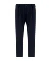 Herno Resort Trousers In Melange Suede Effect In Black