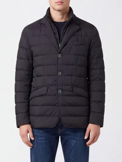 Herno Slim Fit Quilted Nylon Down Blazer With Bib In Blue
