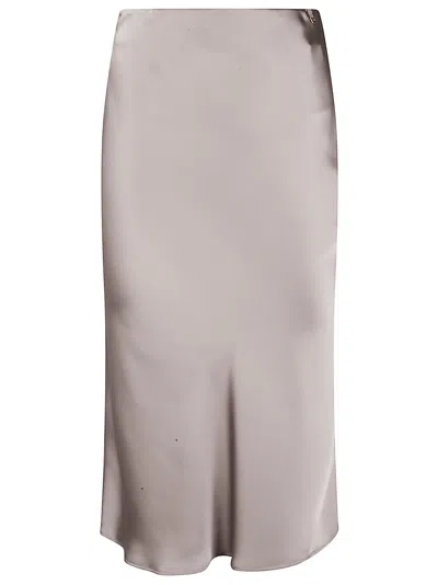 HERNO SLIM SHINY MIDI SKIRT