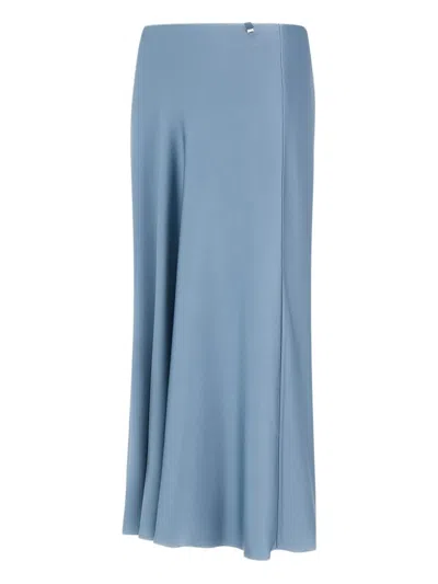 Herno Slip Midi Skirt In Blue