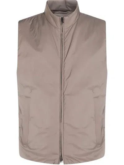 Herno Lightweight Padded Gilet In Brown