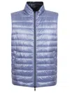 Herno Light Blue Nylon Reversible Jacket In Azzurro
