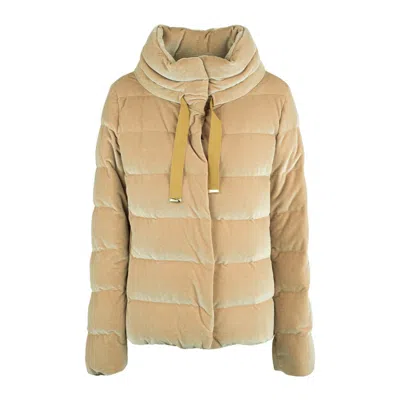 Herno Smooth Velvet Jacket In Neutral
