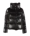 Herno Snakeskin-effect Padded Jacket In Black