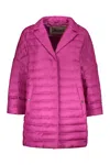 Herno Snap Button Fastening Down Jacket In Fuchsia