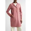 Herno Snap Front Performance Scuba Knit Coat In Pink