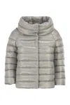 Herno Sofia Padded Funnel-neck Jacket In Gray
