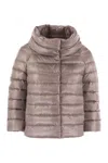Herno Sofia - Mini Cape With 3/4 Sleeves In Neutral