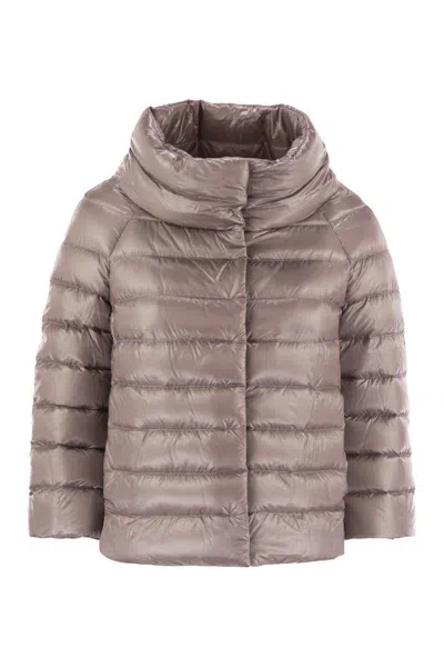 Herno Sofia - Mini Cape With 3/4 Sleeves In Neutral