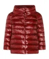 Herno Sofia Down Cape In Red