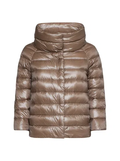 Herno Sofia Down Jacket In Brown