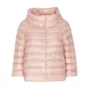 Herno Long-sleeved Down Jacket In Rosa Chiaro