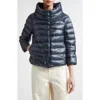Herno Sofia Iconic Down Crop Puffer Jacket In Blue
