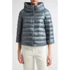 Herno Sofia Iconic Down Crop Puffer Jacket In Blue