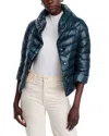 Herno Sofia Iconico Cropped Down Puffer Coat In Green