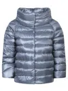 Herno Sofia Down Cape In Blue