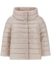 Herno Sofia Mini Cape In Neutral