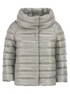 Herno Sofia Padded Funnel-neck Jacket In Gray