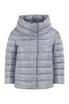 Herno Sofia - Mini Cape With 3/4 Sleeves In Gray