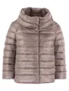 Herno Funnel Neck Puffer Jacket In Pink