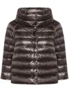 Herno Sofia Short Down Jacket In Brown