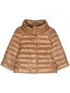 Herno Women Sofia Nylon Cape In Brown