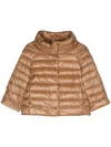 Herno Women Sofia Nylon Cape In Brown