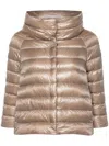 Herno Iconico Sofia Ultralight Bolero Coat In Brown