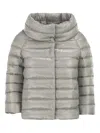 Herno Sofia Padded Funnel-neck Jacket In Gray