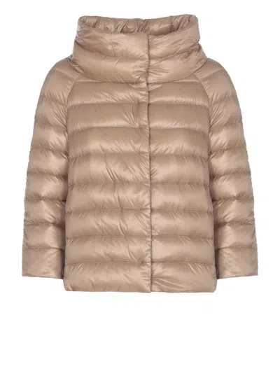 Herno Sofia Quilted Down Jacket In Neutral