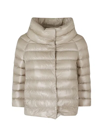 HERNO SOFIA QUILTED HIGH-NECK JACKET