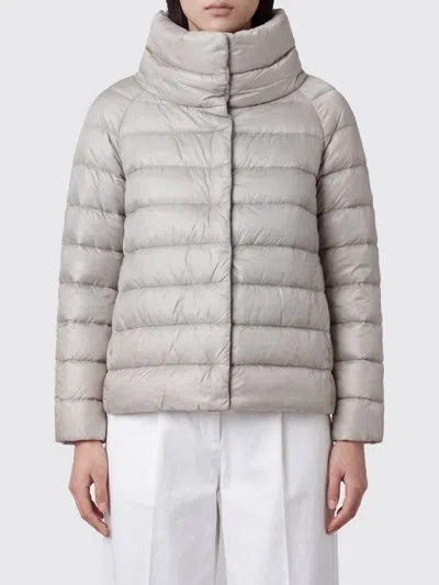 Herno Sofia Short Ultra-light Nylon Down Jacket With High Neck In Neutral