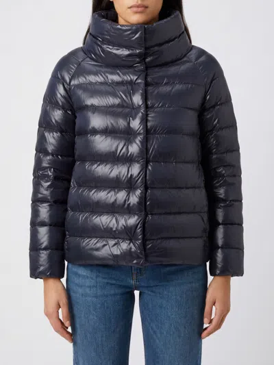 Herno Sofia Short Ultra-light Nylon Down Jacket With High Neck In Black