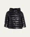 Herno Sofia Ultra-lightweight Down Bolero Jacket In Black