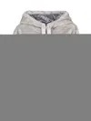 Herno Relaxed-fit Grey Jacket With Plush Texture And Hood In Gray