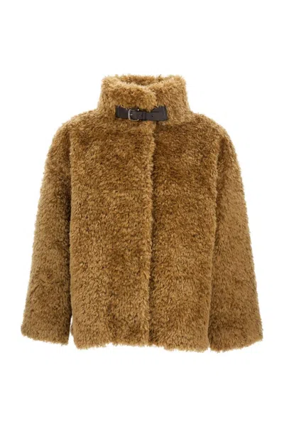HERNO SOFT FAUX FUR COAT