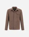Herno Field�jacket In Soft Recycled Wool In Brown
