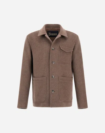 HERNO SOFT RECYCLED WOOL FIELD JACKET