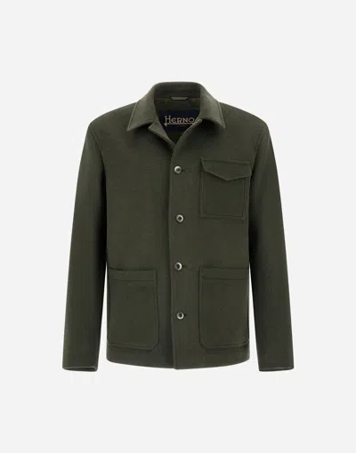 HERNO SOFT RECYCLED WOOL FIELD JACKET