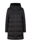 Herno A-shape Jacket In Arendelle And New Lady Faux Fur In Black