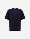 Herno Soft Wool Jersey T-shirt In Blue